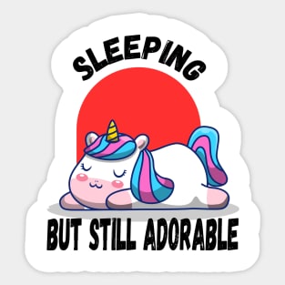 kawaii sleeping unicorn Sticker